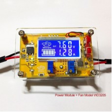 WD3205 5A Adjustable DC-DC Step Down Power Supply Module CV CC LCD Screen w/ Shell Unassembled + Fan