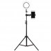 210cm Stand + 26cm Ring Fill Light + Three Phone Holders For Vlog Livestream Selfie Photography