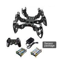 6 Legs Programming Development Robot 3DOF Hexapod Bionic Spider Robot w/ Sensor Unassembled