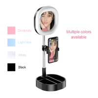 Y3 Desktop Makeup Mirror With Fill Light Mobile Phone Clamp For Selfie Makeup Livestream Vlog