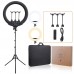 SLP-G500 18" Ring Fill Light Dimmable Ring Light w/ Stand Phone Clips For Vlog Live Broadcast Selfie