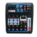 FREEBOSS AM-PSM 6 Channel Audio Mixer Bluetooth USB 2 Mono 2 Stereo 16 Effects 48V Phantom Power