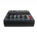 FREEBOSS AM-PSM 6 Channel Audio Mixer Bluetooth USB 2 Mono 2 Stereo 16 Effects 48V Phantom Power