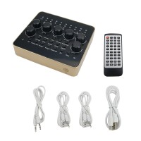 V10 Live Sound Card External Bluetooth Sound Card with Remote Control For K Song Live Broadcast