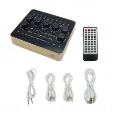 V10 Live Sound Card External Bluetooth Sound Card with Remote Control For K Song Live Broadcast