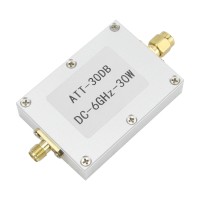 DC-6GHz 30W 30DB RF Attenuator fixed Attenuator SMA Female + SMA Male for Power Meter Spectrum Analyzer