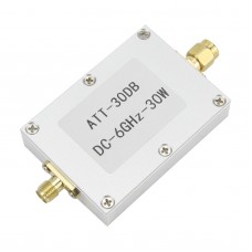 DC-6GHz 30W 30DB RF Attenuator fixed Attenuator SMA Female + SMA Male for Power Meter Spectrum Analyzer