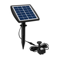 6V 2W Solar Powered Fountain Pluggable Outdoor Solar Landscape Fountain Water Pump for Garden Pool