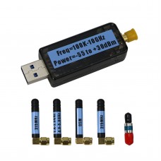 USB RF Power Meter V3.0 100K To 10GHZ -55 To +30dBm Prestored 9 Attenuation Curves 0.96" Color Display