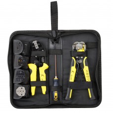 PARON 4 In 1 Wire Crimper Tool Set Ratchet Terminals Crimping Pliers JX-D4301 with Wire Stripper