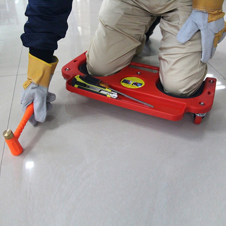 Rolling Knee Pad Flooring Knee Kneeling Pad with 5 Omnidirectional Wheels Tool Tray Holder