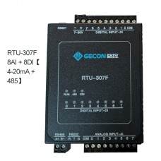 8AI 8DI Data Acquisition For Modbus RTU IO Module PLC Extension RTU-307F [4-20mA RS485]