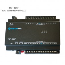 32AI ADC Data Acquisition Module For Modbus TCP RTU Protocols TCP-508F [Ethernet + RS485 + RS232]