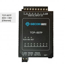 4DO + 8DI Industrial Controller For Modbus TCP Data Acquisition TCP-507P [Ethernet]