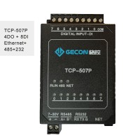 4DO + 8DI Industrial Controller For Modbus TCP Data Acquisition TCP-507P [Ethernet + RS485 + RS232]