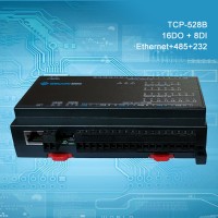 16DO + 8DI Industrial Controller Module For Modbus Data Acquisition TCP-528B Ethernet + RS485 + RS232