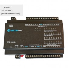 24DI + 6DO Industrial Controller RJ45 Ethernet TCP Module For Modbus TCP-508L Ethernet + RS485+RS232