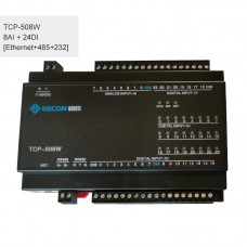8AI + 24DI Industrial Controller Ethernet IO Module PLC Extension TCP-508W Ethernet + RS485 + RS232