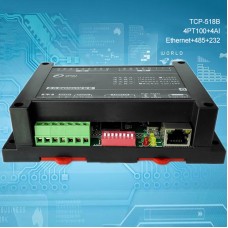 4PT100 + 4AI Industrial Controller Data Acquisition For MODBUS TCP-518B [Ethernet + RS485 + RS232]