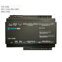4PT100 + 11AI + 8DI + 6DO Industrial Controller Ethernet IO Module TCP-518S RS485 + RS232