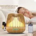 Birdcage Wood Grain Humidifier Aroma Essential Oil Diffuser Ultrasonic Air Purifier Sprayer 500ml w/ Colorful Light