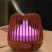 Birdcage Wood Grain Humidifier Aroma Essential Oil Diffuser Ultrasonic Air Purifier Sprayer 500ml w/ Colorful Light