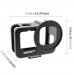 PU509B For GoPro HERO 9 Protective Camera Case CNC Aluminum Alloy with Insurance Frame & 52mm UV Lens