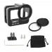 PU508B Thick Protective Camera Case Camera Cage with Insurance Frame & 52mm UV Lens For GoPro HERO 9