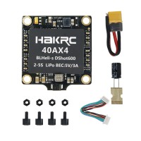 HAKRC 40A 4 in 1 ESC BLHeli-S DShot600 2-6S LiPo 5V/2A BEC for RC Racing Drone FPV 