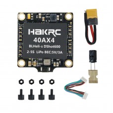 HAKRC 40A 4 in 1 ESC BLHeli-S DShot600 2-6S LiPo 5V/2A BEC for RC Racing Drone FPV 