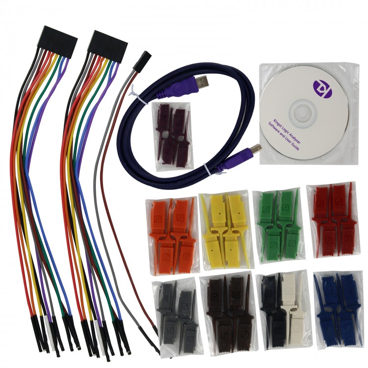 USB Logic Analyzer Portable Logic Analyzer Kit 32 Channels 500MHz