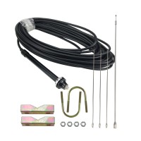 1/4 Wavelength GP Antenna w/ 15m Feeder 15W Power 90MHz 3dB Gain for 5W-50W FM Transmitter Radio