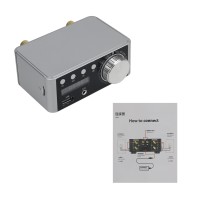 Bluetooth 5.0 Digital Power Amplifier HiFi Class D Stereo Amplifier 50Wx2 USB TF Card Aux Player 