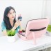 PU516 Travel Cosmetic Bag Organizer Kit with Live Broadcast Ring Light Makeup Mirror Phone Clamp