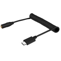 PU512B Sound Recording Audio Adapter Cable 3.5mm TRRS Female To Type-C For DJI OSMO Pocket Phones