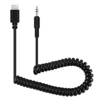 PU514B Sound Recording Audio Adapter Cable 3.5mm TRRS Male To 8-Pin For DJI OSMO Pocket Phones