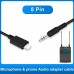 PU514B Sound Recording Audio Adapter Cable 3.5mm TRRS Male To 8-Pin For DJI OSMO Pocket Phones