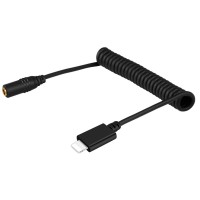 PU515B Sound Recording Audio Adapter Cable 3.5mm TRRS Female To 8-Pin For DJI OSMO Pocket Phones