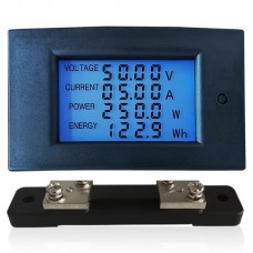 WZ-DM50 DC Digital Power Monitor Energy Meter 100V 50A High-Precision Voltage Current Power Meter