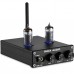 TUBE-T4C 50Wx2 HiFi Bluetooth Tube Amplifier 6J4 Headphone Preamp w/ Power Supply Black Front Panel