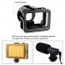 PU508B Thick Camera Cage Aluminum Alloy Housing Shell w/ Frame & 52mm UV Lens For GoPro HERO 9 Black
