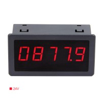 5166FR 5-Digit Frequency Meter With 0.56" LED Display Hall Switch Speed Counter 24V Power Supply