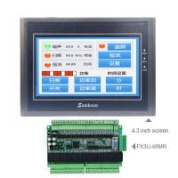 For Samkoon EA-043A 4.3-Inch HMI Touch Screen 480*272 + FX3U-48MR PLC Industrial Controller Board