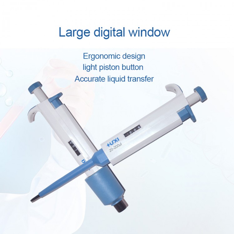 20200ul Micropipette Lab Pipette Adjustable Volume With Pipette Tips