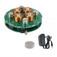 150g DIY Magnetic Levitation Module Platform Finished w/LED Light Analog Circuit AC-DC 12V 2A 