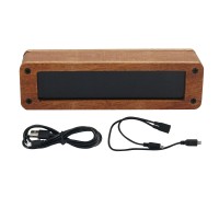 Wood Mini VFD Clock Vacuum Fluorescent Display Retro Tube Desk Shelf Clock VFD8