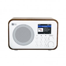WR-336N Wooden WiFi Internet Radio Rechargeable High-End Bluetooth Speaker Radio Dual Alarms White