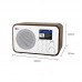 WR-336N Wooden WiFi Internet Radio Rechargeable High-End Bluetooth Speaker Radio Dual Alarms White