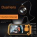 Inskam113-2 8mm 5M Industrial Endoscope Camera 1080P Borescope Dual Waterproof Lens 4.3" Color LCD