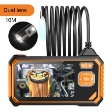 Inskam113-2 8mm 10M Industrial Endoscope Camera 1080P Borescope Dual Waterproof Lens 4.3" Color LCD